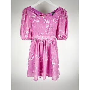 Bardot Junior Girls Matilda Mini Floral Dress Pink Spring Preppy Easter Sz 12